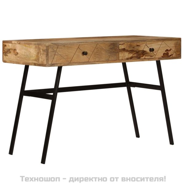 Писалище с чекмеджета, мангово дърво масив, 110x50x76 см