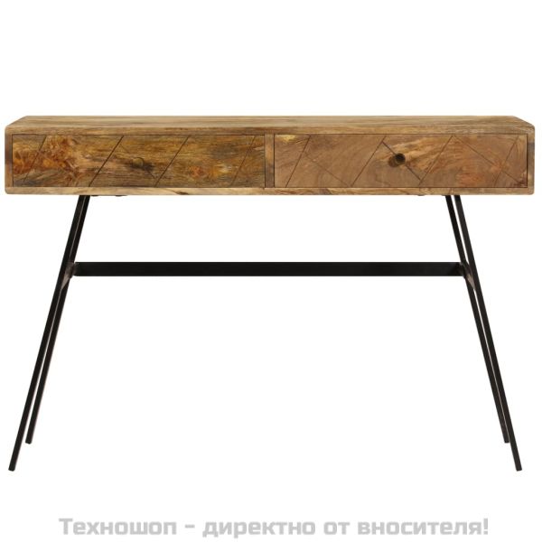 Писалище с чекмеджета, мангово дърво масив, 110x50x76 см