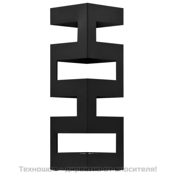 Поставка за чадъри, стомана, черна