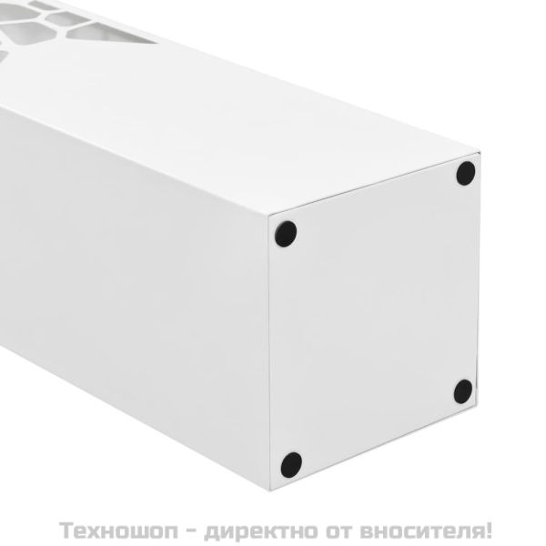 Поставка за чадъри "Камъни", стомана, бяла