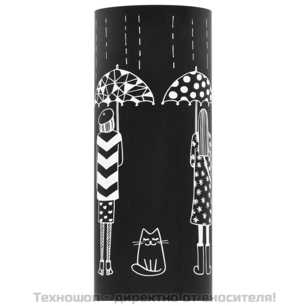 Поставка за чадъри "Жени", стомана, черна