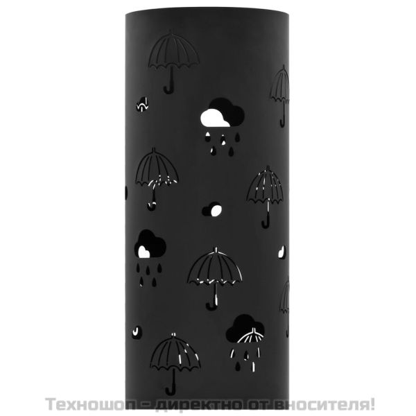 Поставка за чадъри "Чадъри", стомана, черна