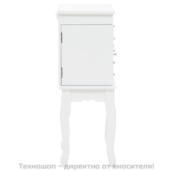 Свободностоящ шкаф за бижута, бял