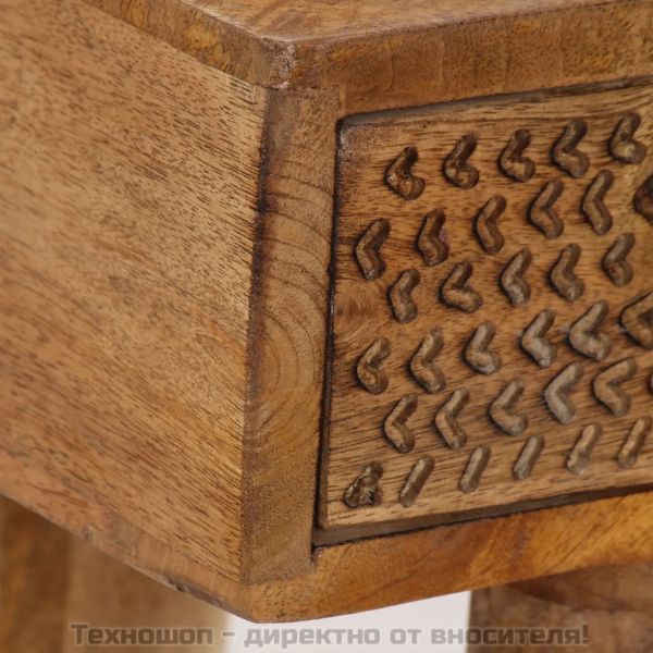 Конзолна маса, мангово дърво масив, 102x30x79 cм