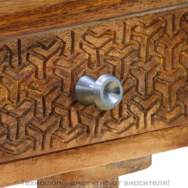 Конзолна маса, мангово дърво масив, 102x30x79 cм