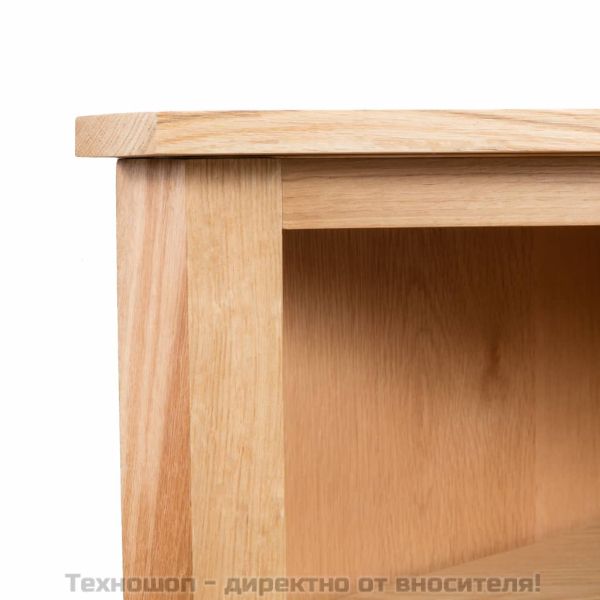 Ъглов рафт, 59x36x100 см, дъбов масив