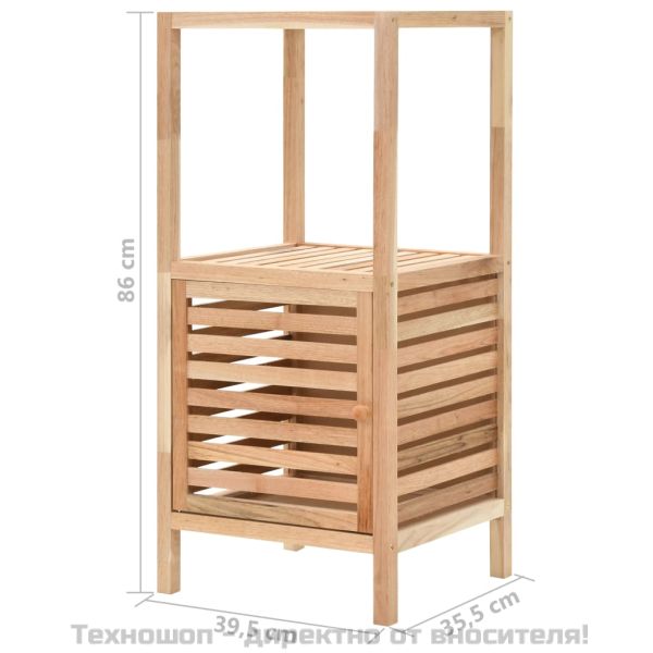 Шкаф за съхранение за баня орехово дърво масив 39,5x35,5x86 см
