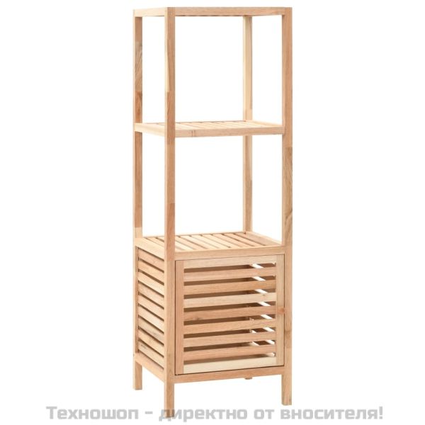 Шкаф за съхранение за баня орехово дърво масив 39,5x35,5x123 см