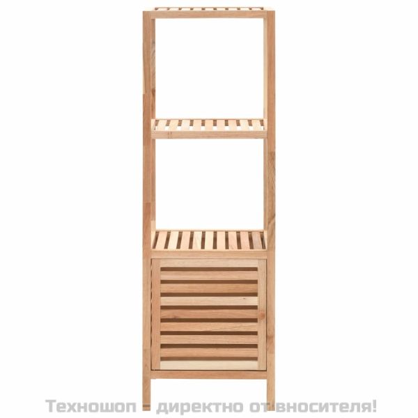 Шкаф за съхранение за баня орехово дърво масив 39,5x35,5x123 см