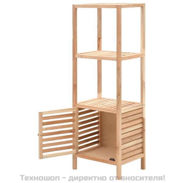 Шкаф за съхранение за баня орехово дърво масив 39,5x35,5x123 см