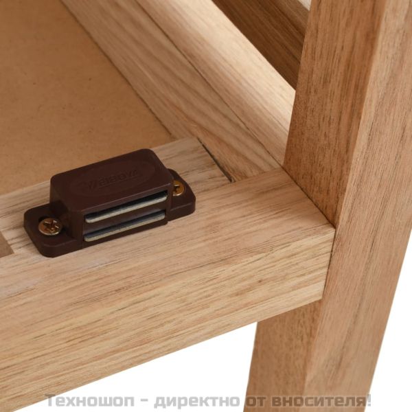 Шкаф за съхранение за баня орехово дърво масив 39,5x35,5x123 см