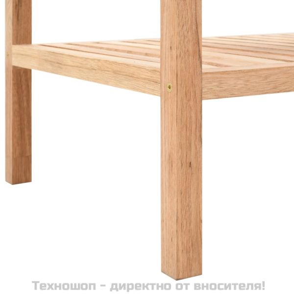 Рафт за баня, масивно орехово дърво, 100x40x65 см