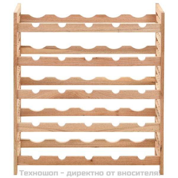 Стойка за вино за 25 бутилки, орех масив, 63x25x73 см