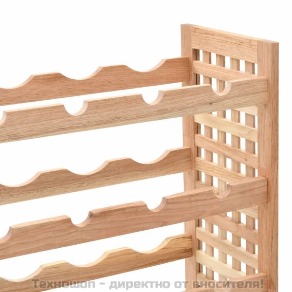 Стойка за вино за 25 бутилки, орех масив, 63x25x73 см