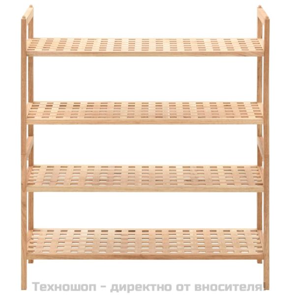 Етажерка за обувки, орехово дърво масив, 69x26x81 cм