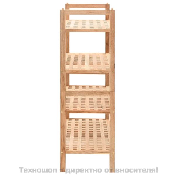 Етажерка за обувки, орехово дърво масив, 69x26x81 cм