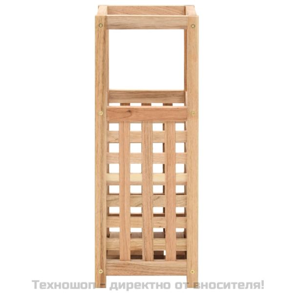Дървена поставка за чадъри, орех масив, 18x18x50 см
