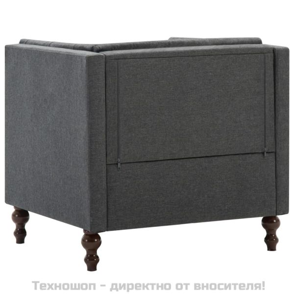 Фотьойл, тъмносив, текстил