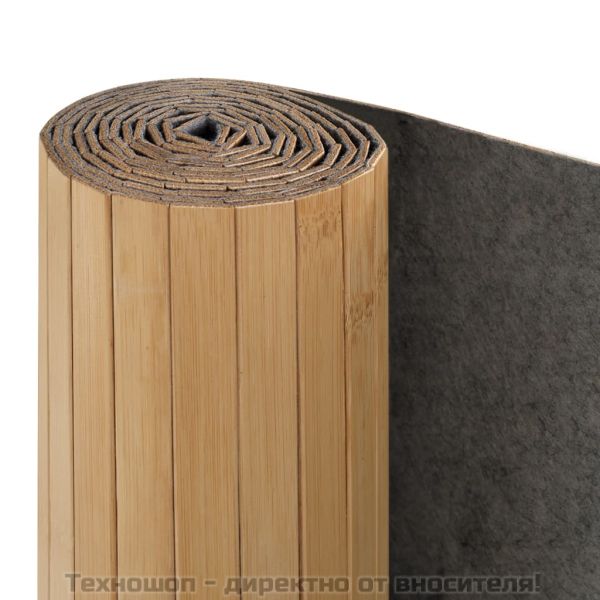 Параван за стая, бамбук, 250x165 см, натурален цвят