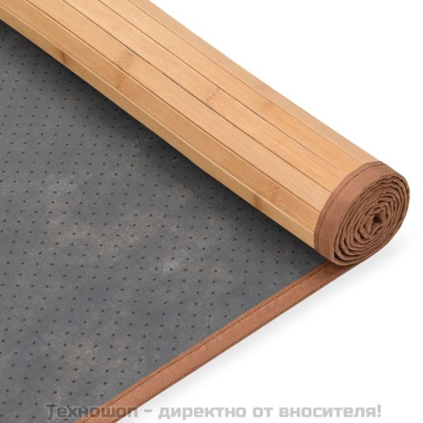 Бамбуков килим, 80x300 см, кафяв
