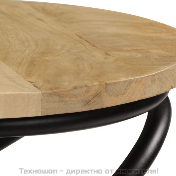 Крайна маса, мангово дърво масив, 40х50 см