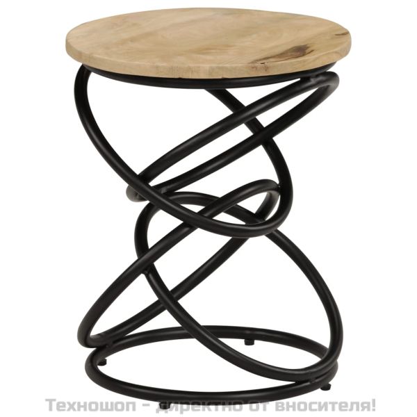 Крайна маса, мангово дърво масив, 40х50 см