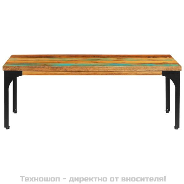Маса за кафе, 100х60х35 см, регенерирано дърво масив