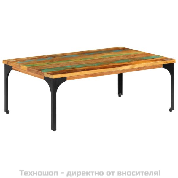 Маса за кафе, 100х60х35 см, регенерирано дърво масив