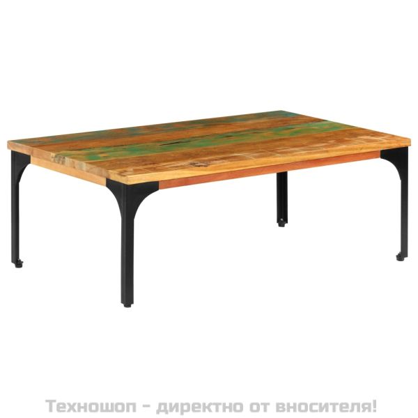 Маса за кафе, 100х60х35 см, регенерирано дърво масив