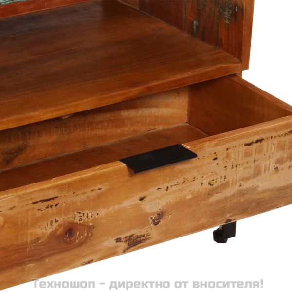 ТВ шкаф, 118x35x45 cм, регенерирано дърво масив