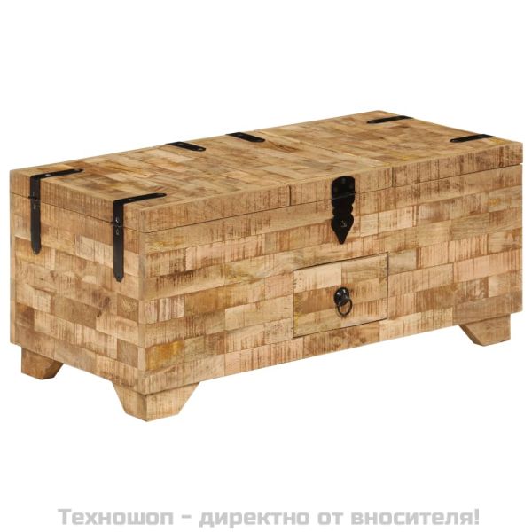 Маса за кафе, мангово дърво масив, 80x40x35 cм