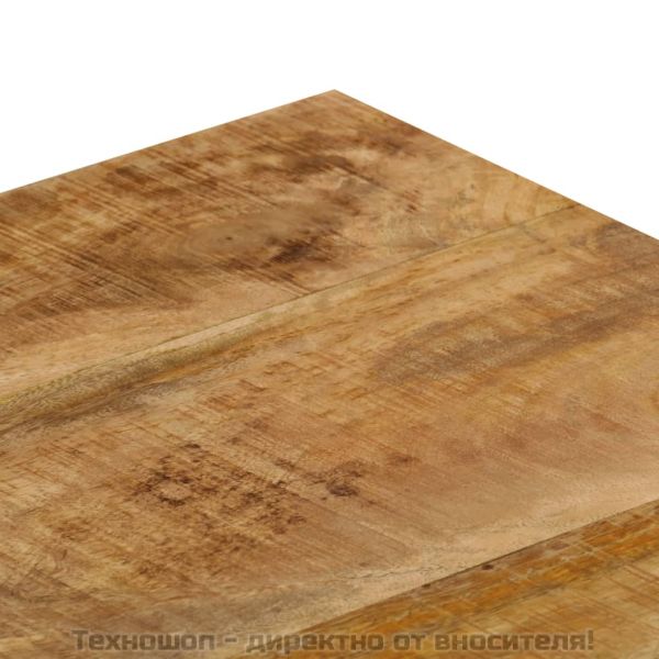 Маса за кафе, 100x50x35 см, мангово дърво масив и стомана