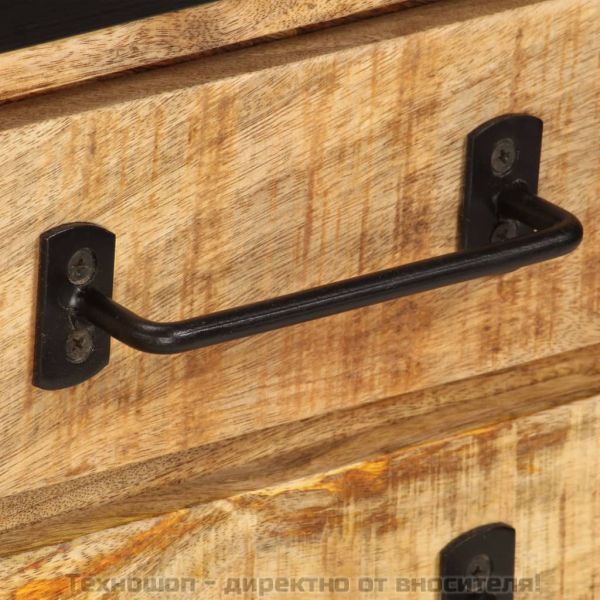 ТВ шкаф с чекмеджета, 120x30x40 см, манго масив