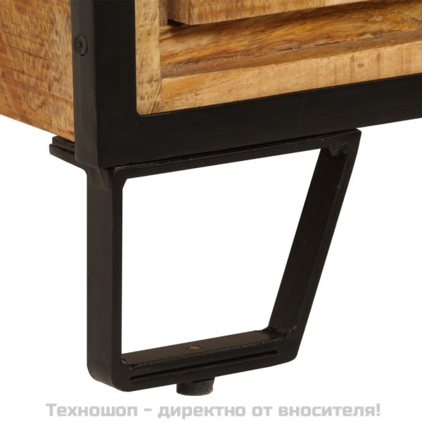 ТВ шкаф с чекмеджета, 120x30x40 см, манго масив