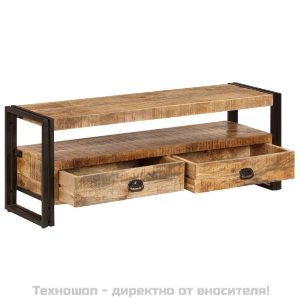 ТВ шкаф, 120x35x45 см, мангово дърво масив
