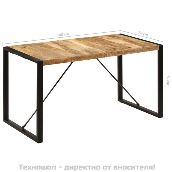 Трапезна маса, 140x70x75 cм, мангово дърво масив