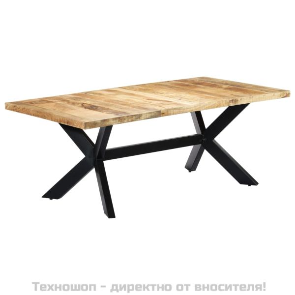 Трапезна маса, 200x100x75 cм, мангово дърво масив