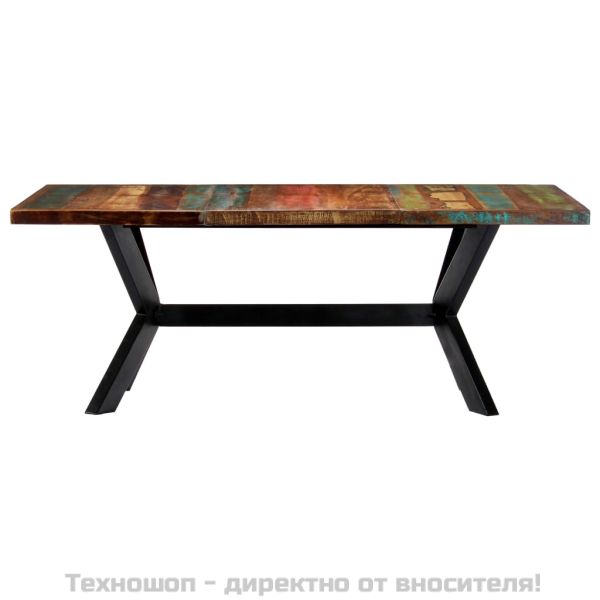 Трапезна маса, 200x100x75 cм, регенерирано дърво масив