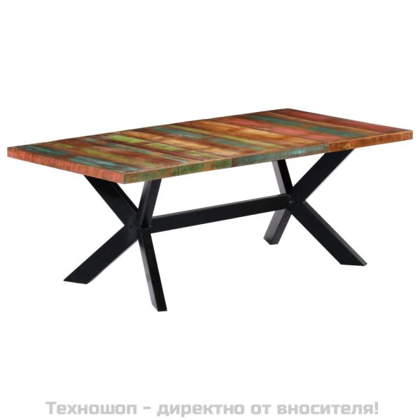 Трапезна маса, 200x100x75 cм, регенерирано дърво масив