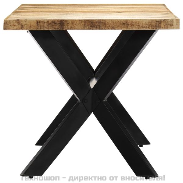 Трапезна маса, 160x80х75 cм, грубо мангово дърво масив