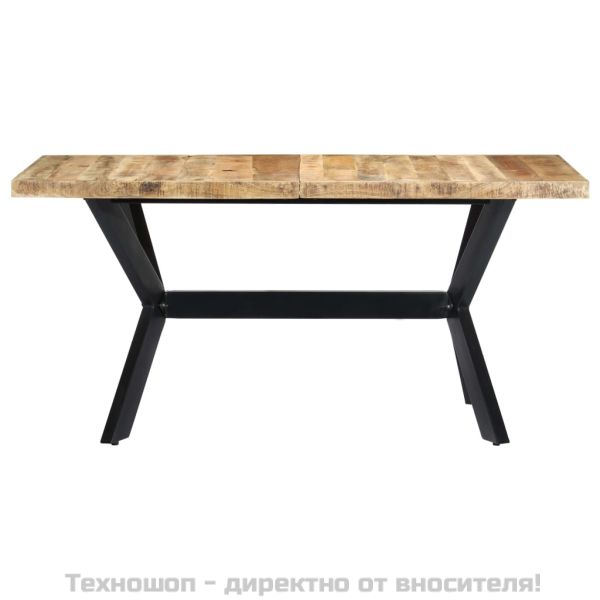 Трапезна маса, 140x70x75 cм, грубо мангово дърво масив