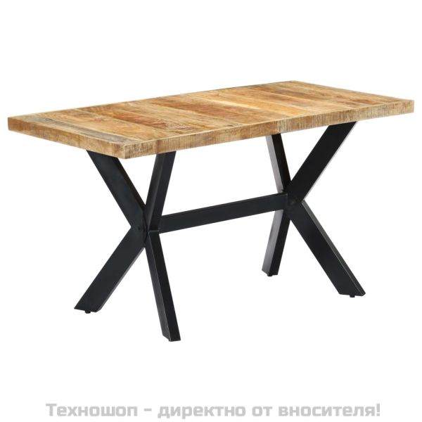 Трапезна маса, 140x70x75 cм, грубо мангово дърво масив