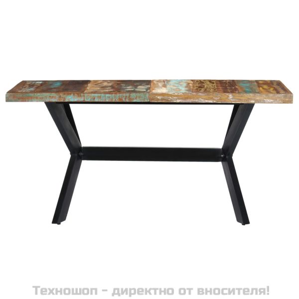 Трапезна маса, 140x70x75 cм, регенерирано дърво масив