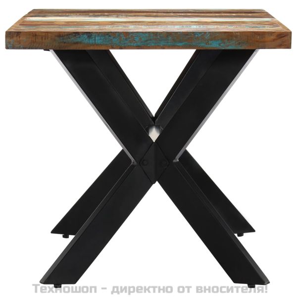 Трапезна маса, 140x70x75 cм, регенерирано дърво масив