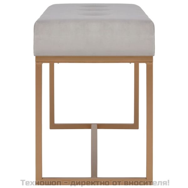 Пейка, 80 см, сиво кадифе