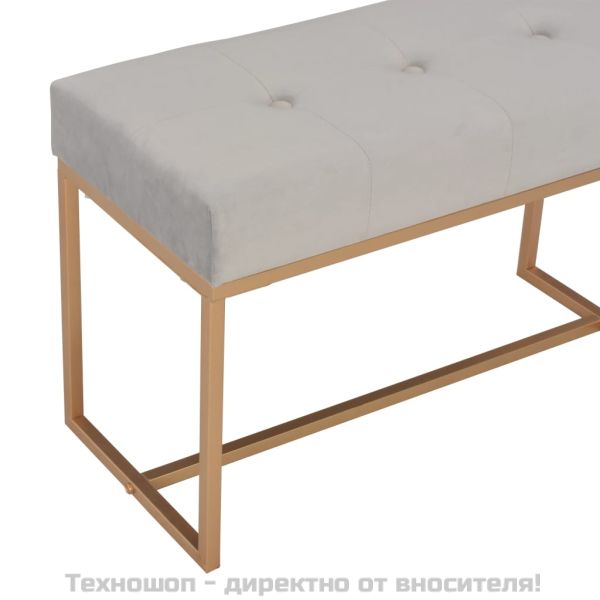 Пейка, 80 см, сиво кадифе