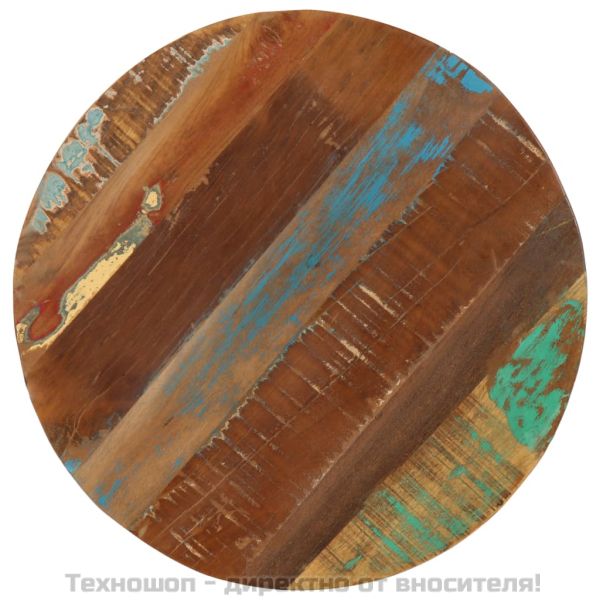 Странична маса, 45x(45-62) cм, регенерирано дърво масив и чугун