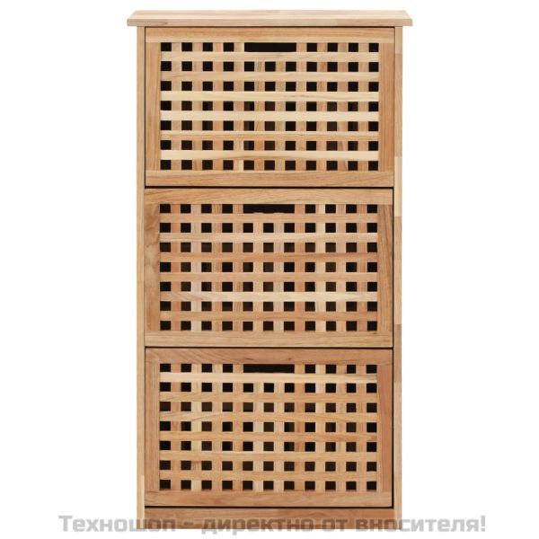 Шкаф за съхранение на обувки, 55x20x104 cм, орехово дърво масив