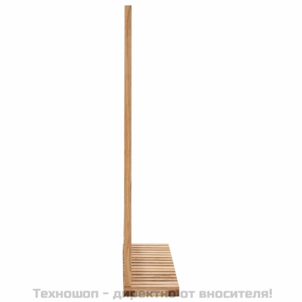 Огледало за баня, 60x12x62 см, орехово дърво масив