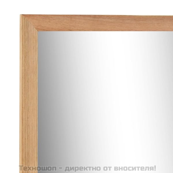 Огледало за баня, 60x12x62 см, орехово дърво масив